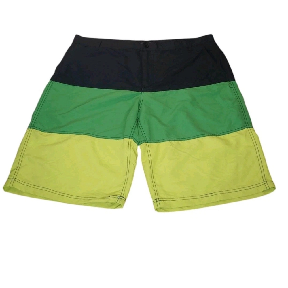 Southpole Y2k Baggy Bermuda Shorts Men 42 Colorblock Hybrid Pool Beach Resort